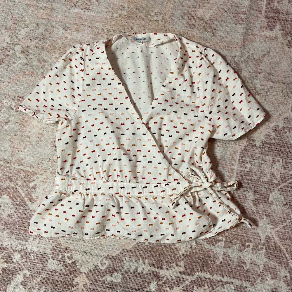 Madewell Ruffle Hem Wrap Top